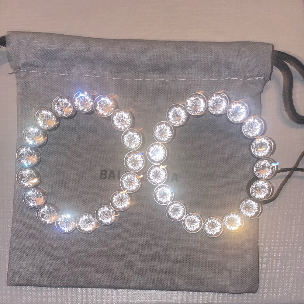 Balenciaga Dot Oval Earrings